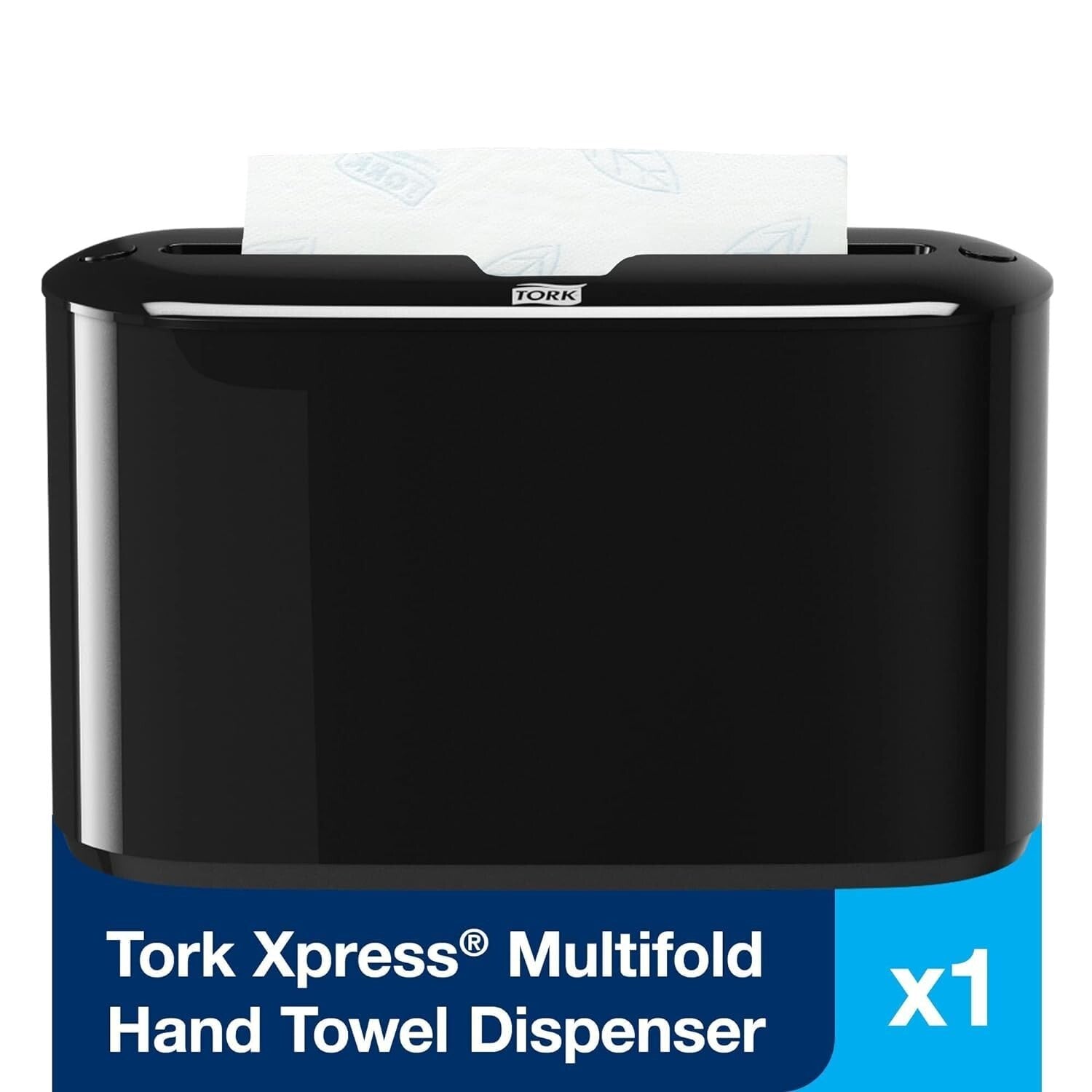 Elegant Bamboo Paper Towel Dispenser - Space-Saving Black Design for H2 Towels