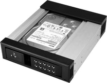 Load image into Gallery viewer, Aluminum Hot Swap Bay for 3.5" SATA/SAS Drives - 6Gbps Transfer Speeds