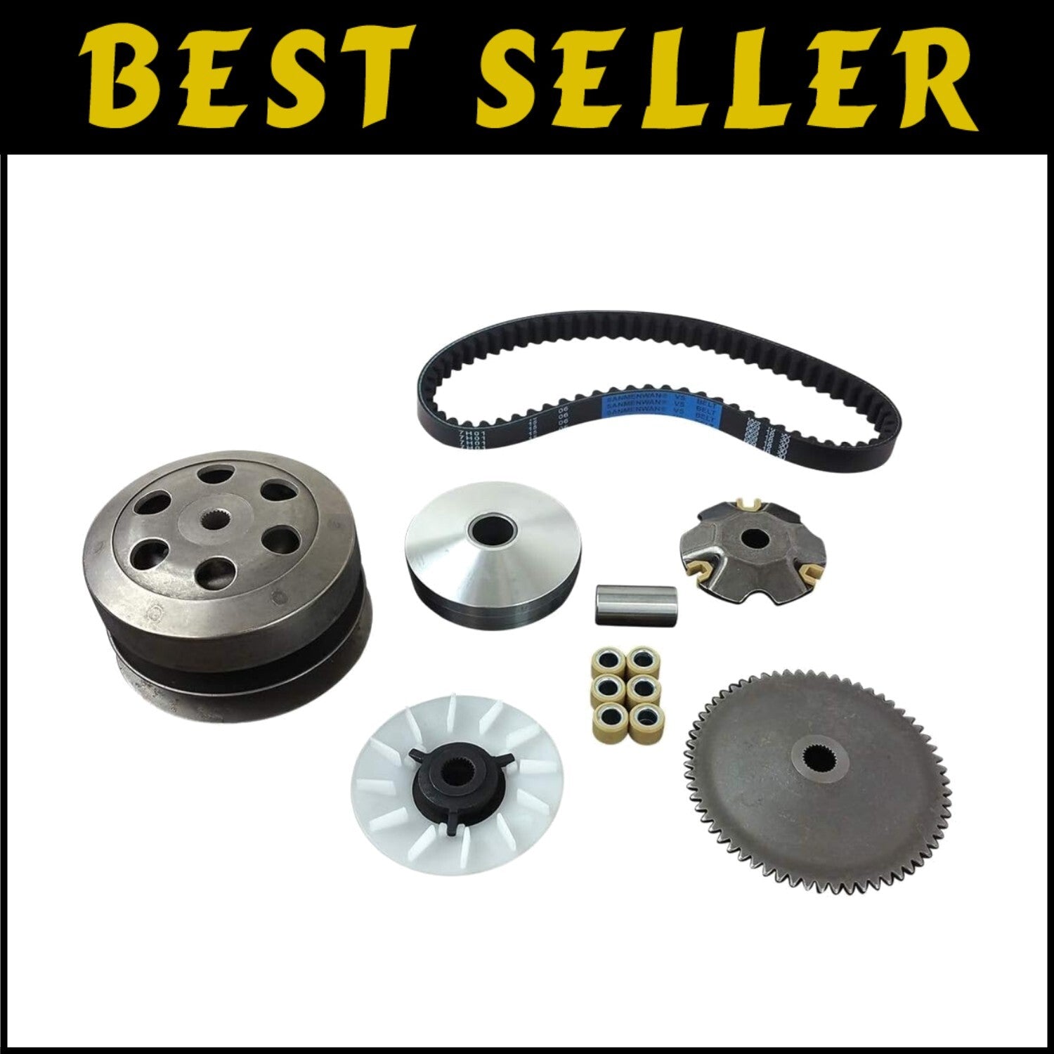 Complete Kit: 50cc Scooter Clutch Assembly & Variator for Smooth Performance