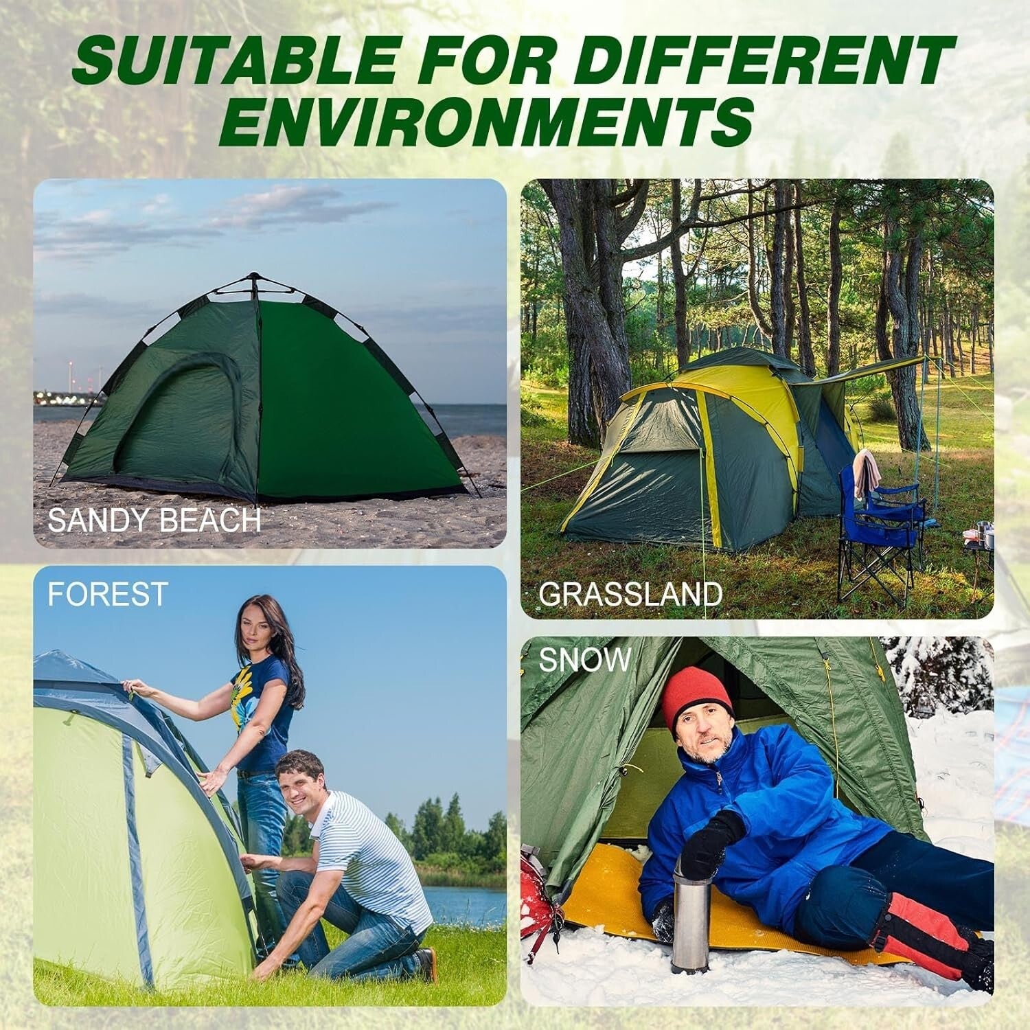 8" Luminous White Heavy Duty Tent Stakes - 40 Pcs for Secure Outdoor Anchoring