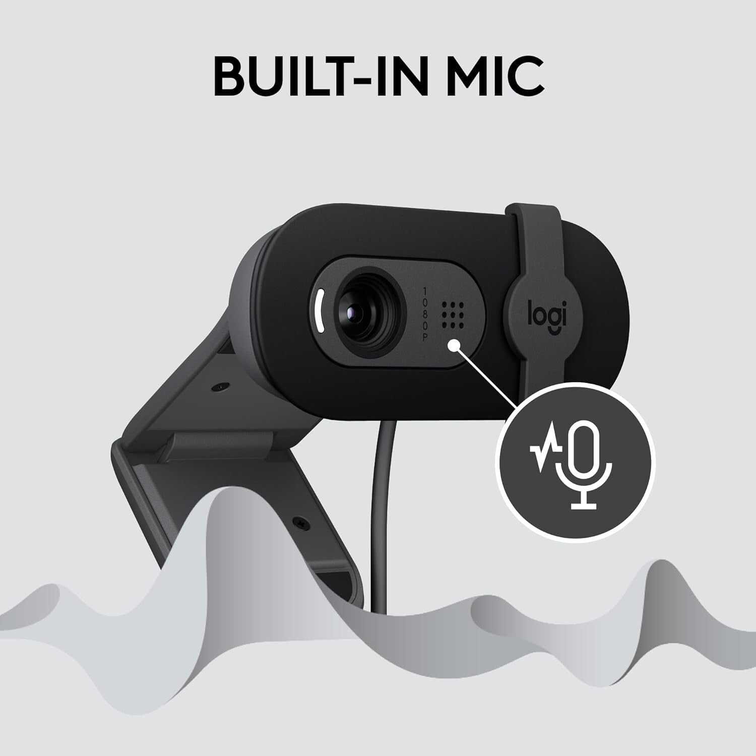 Brio 101 Full HD 1080p Webcam with Mic & Privacy Shutter – Perfect for Meetings