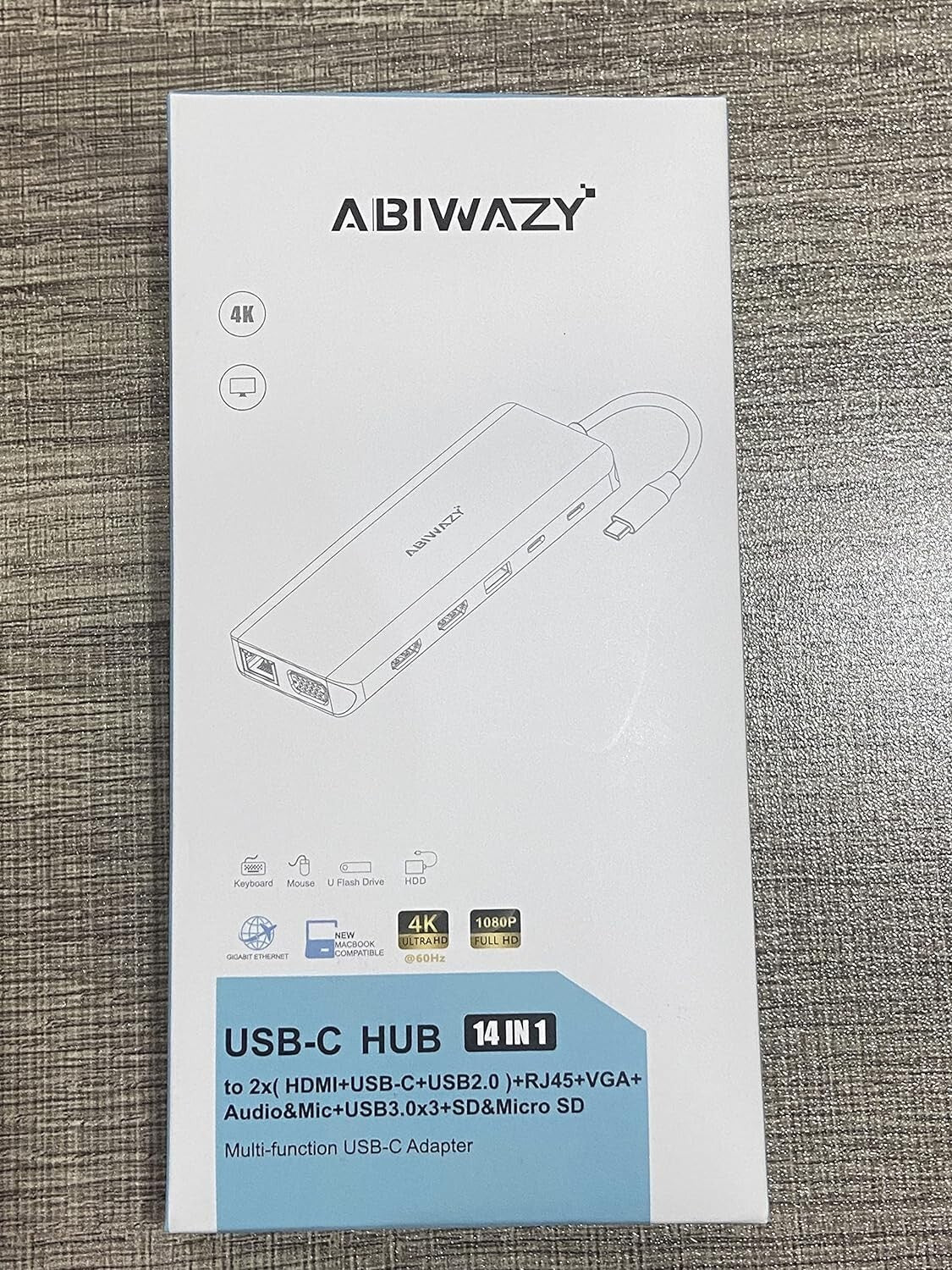 14-in-1 USB C Hub with Dual 4K HDMI & Gigabit Ethernet for Maximum Efficiency