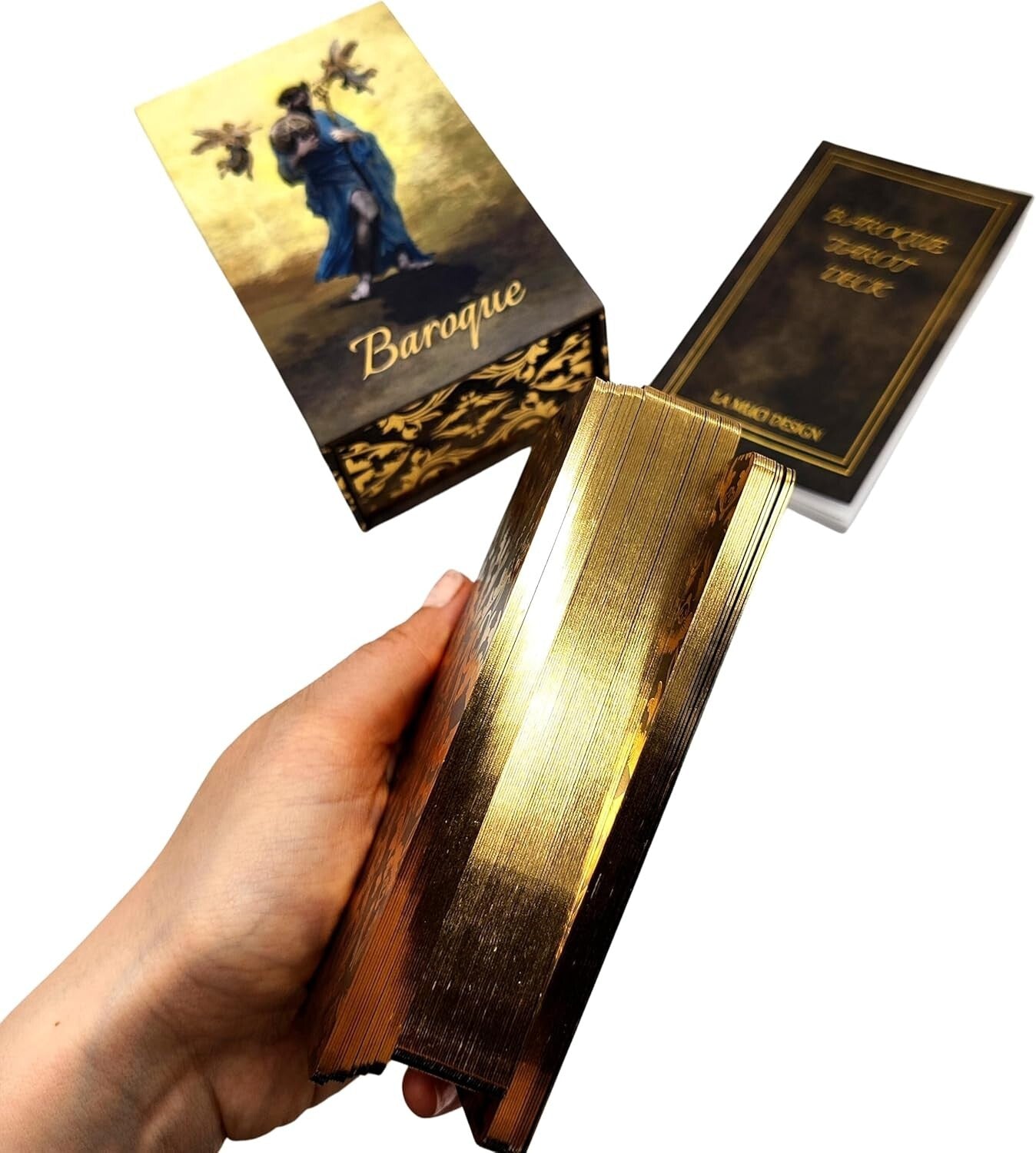 Baroque Gold Foil Tarot Deck - 78 Original Cards with Guidebook for Beginners