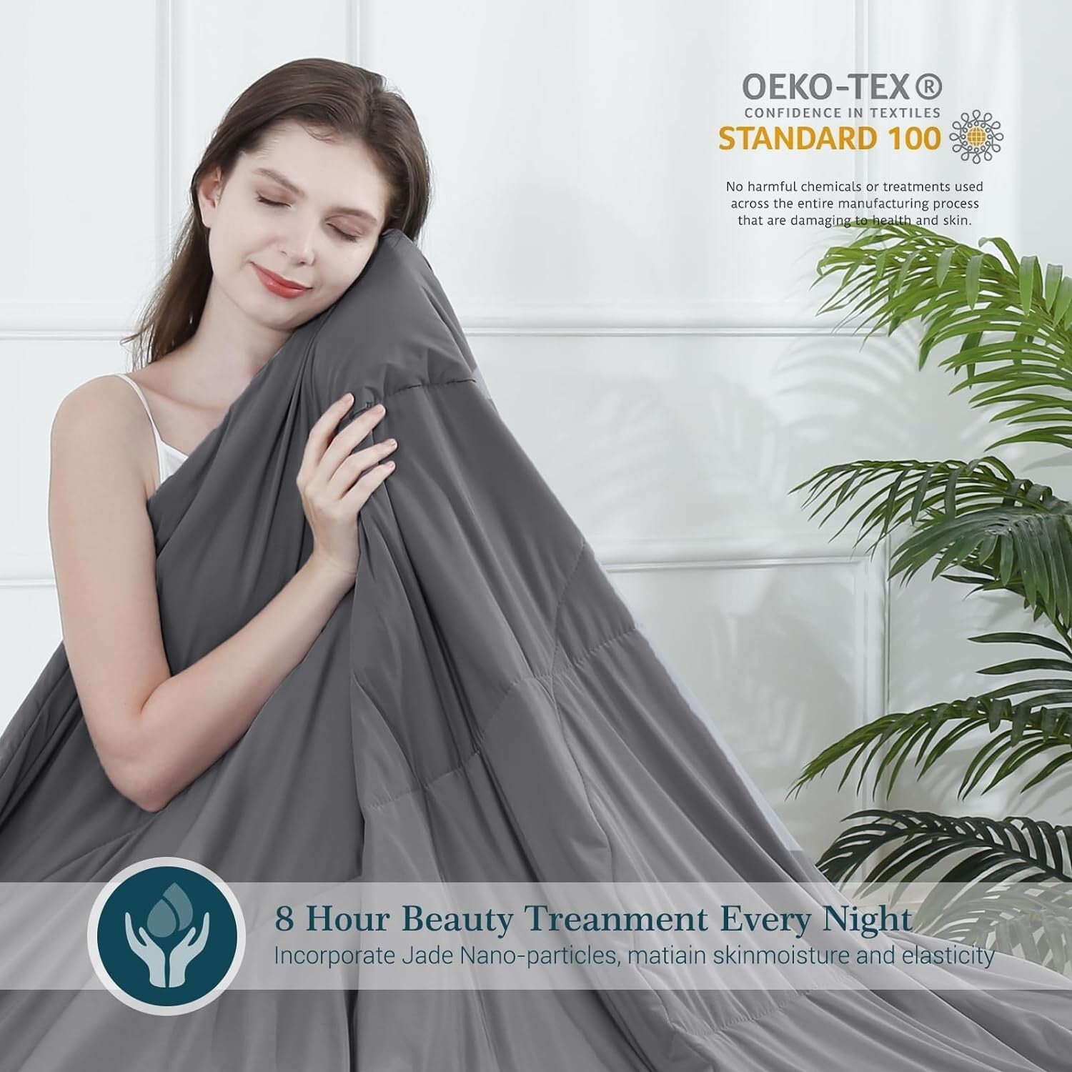 Twin Cooling Comforter - Lightweight, Breathable Hyperallergenic Summer Blanket