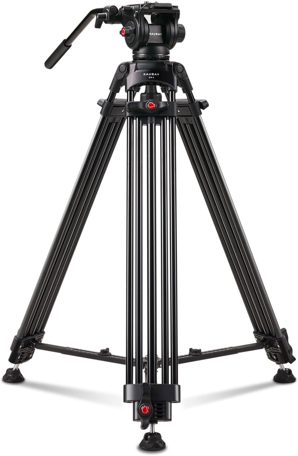 Aluminum Fluid Head Tripod: 70.8” Height, 17.6lbs Capacity for Stable Shots