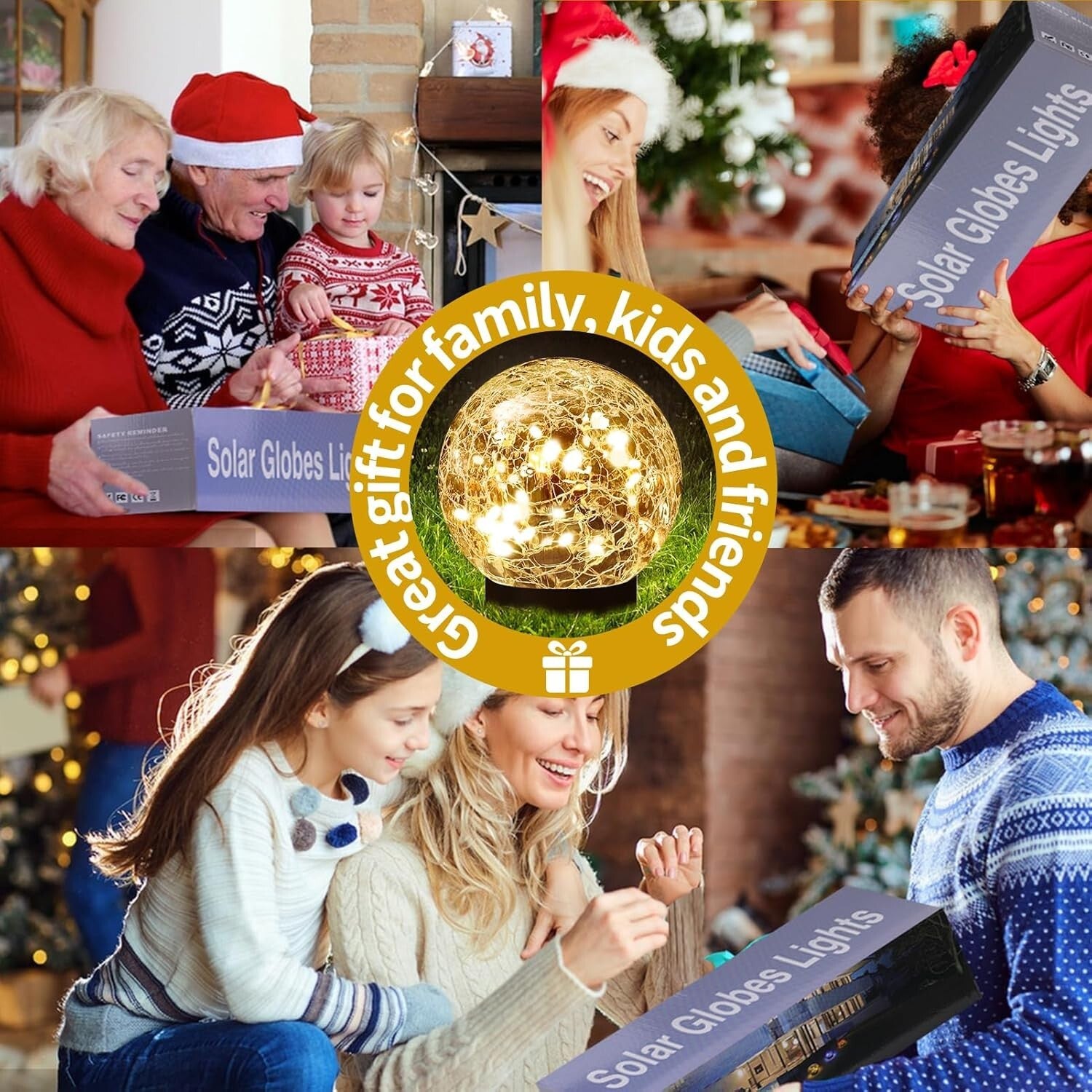 Remote-Controlled Solar Garden Lights - Waterproof Cracked Glass Styled Globes