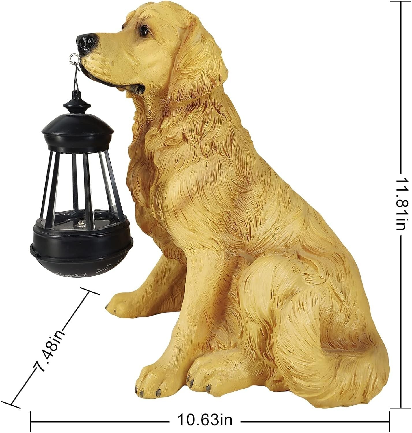 Weatherproof Golden Retriever Solar LED Garden Decor - Perfect Housewarming Gift