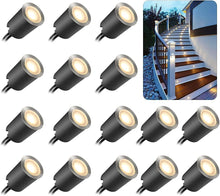 Load image into Gallery viewer, Durable LED Deck Lighting Kit - 16 Warm White Lights with Black Protective Shell