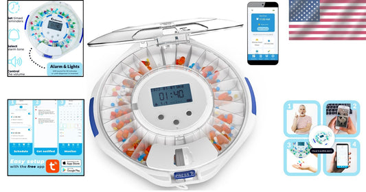 Secure Automatic Pill Dispenser with WiFi App - Peace of Mind for Caregivers