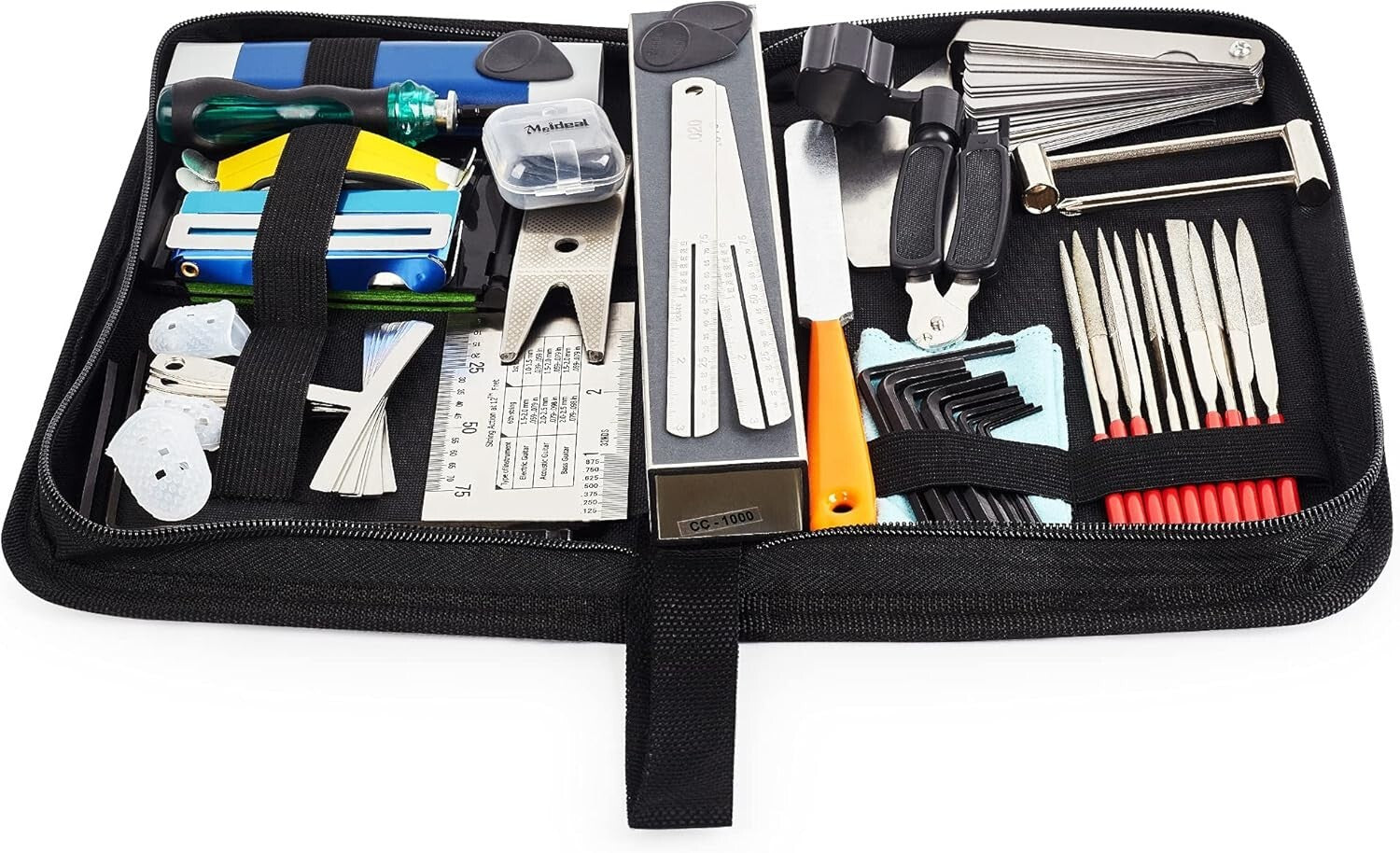 Professional Guitar Setup Kit with 65 Tools for Acoustic & Electric Instruments