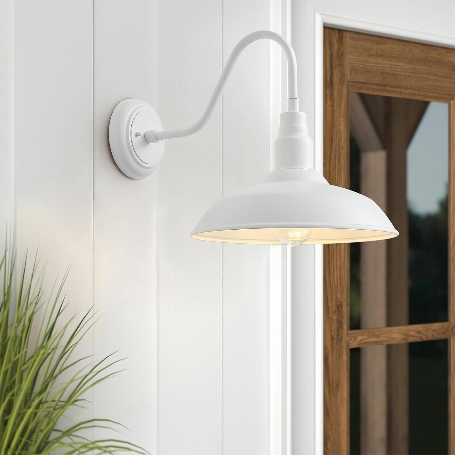 14-Inch Gooseneck Barn Light Fixture – Waterproof Sconce for Porch & Garage