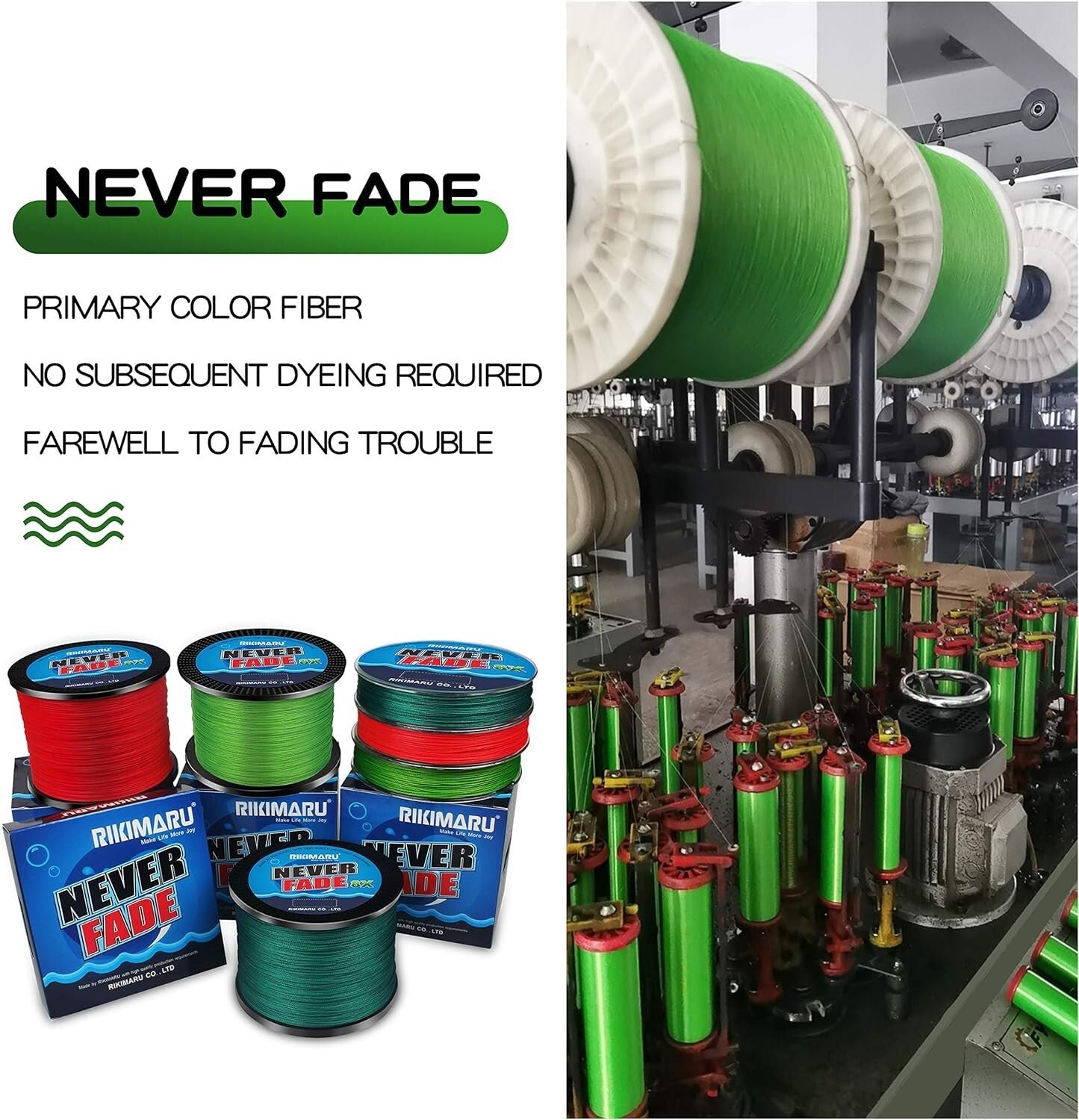 Exceptional 10LB 8X Braided Fishing Line - Never Fade, Wear-Resistant Technology