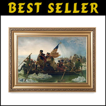 Load image into Gallery viewer, Framed Emanuel Leutze 'Washington Crossing the Delaware' Giclee Art – 30x22
