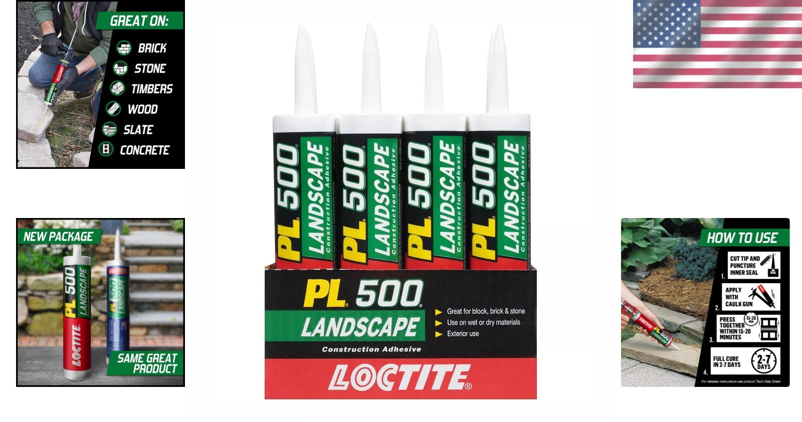 Versatile PL500 Landscape Block Adhesive for Cold Weather Applications, 10 fl oz