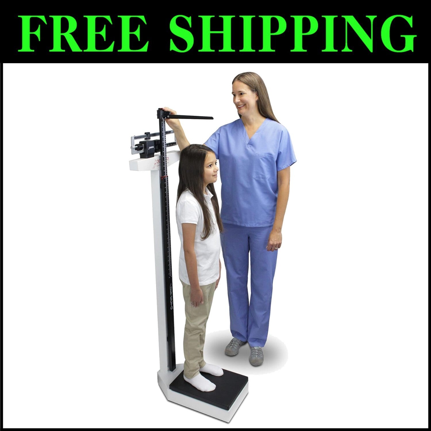 Durable Mechanical Dial Physician Scale with KG/LB Dual Reading and Height Rod