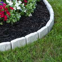 Load image into Gallery viewer, Durable Stone-Look Landscape Edging with Anchoring Spikes - 60ft Light Gray