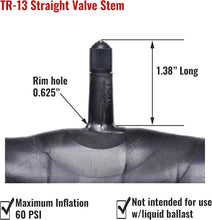 Load image into Gallery viewer, Lightweight &amp; Reliable Pack of 2 Inner Tubes for 14" 15" Tires - TR13 Valve