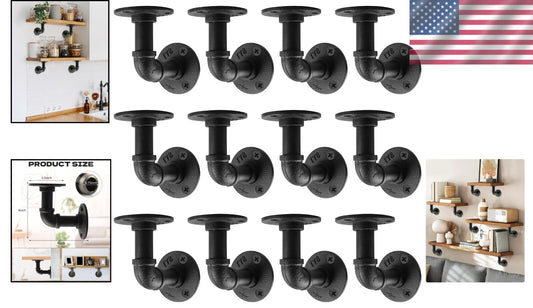 Waterproof 4x4 Inch Shelf Bracket Set - Complete 12 Pack for Easy Installation