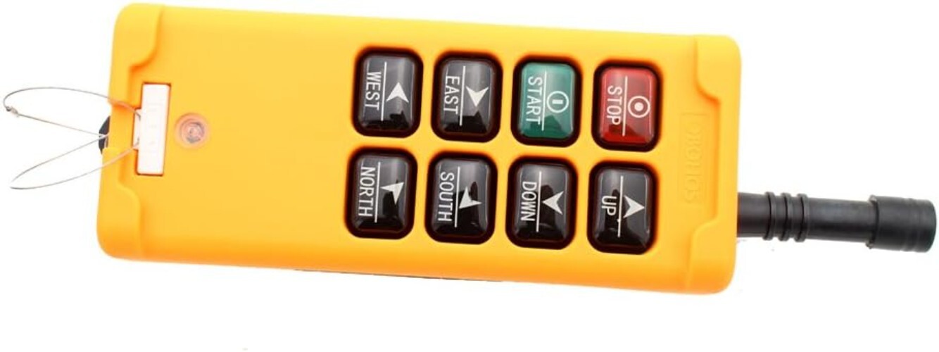 High-Performance Wireless Crane Remote with IP65 Rating and 12-24V Compatibility