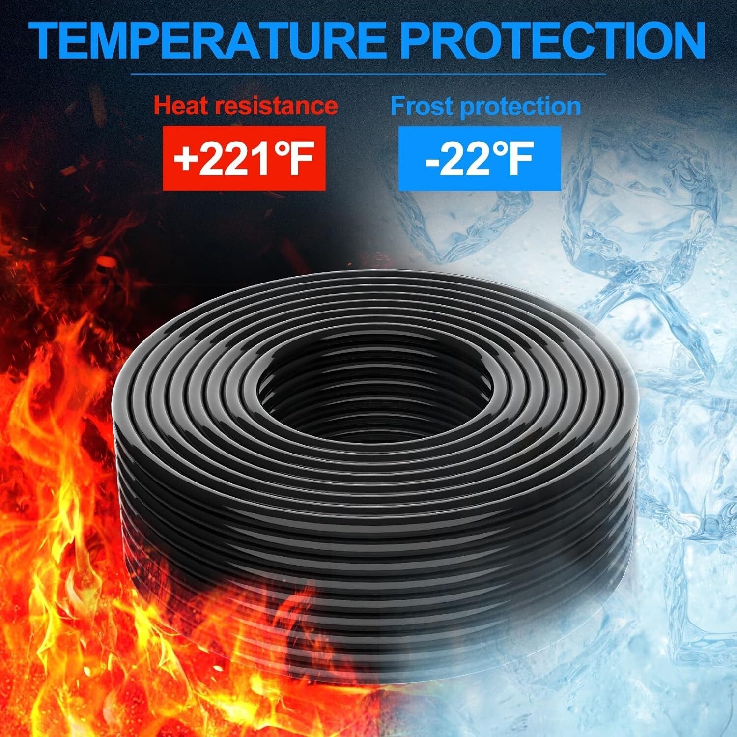 Durable 14 AWG Marine and Automotive Electrical Wire - 50FT Stranded Cord