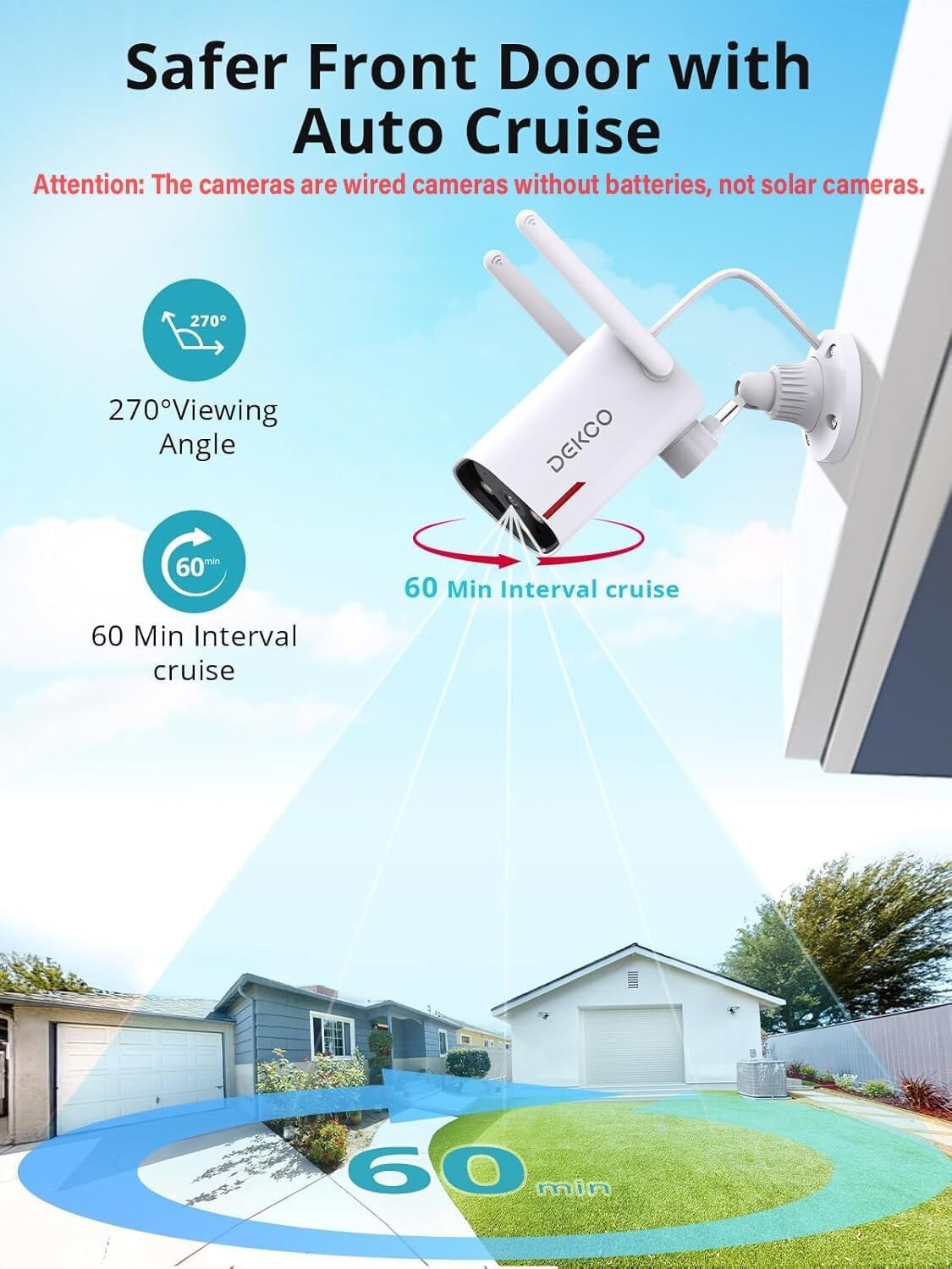 2K Outdoor Security Camera System - 180° Pan, Night Vision & Alexa Compatible