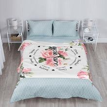 Load image into Gallery viewer, Inspirational Floral Throw Blanket 80"x60" - Perfect Christian Gift for Women