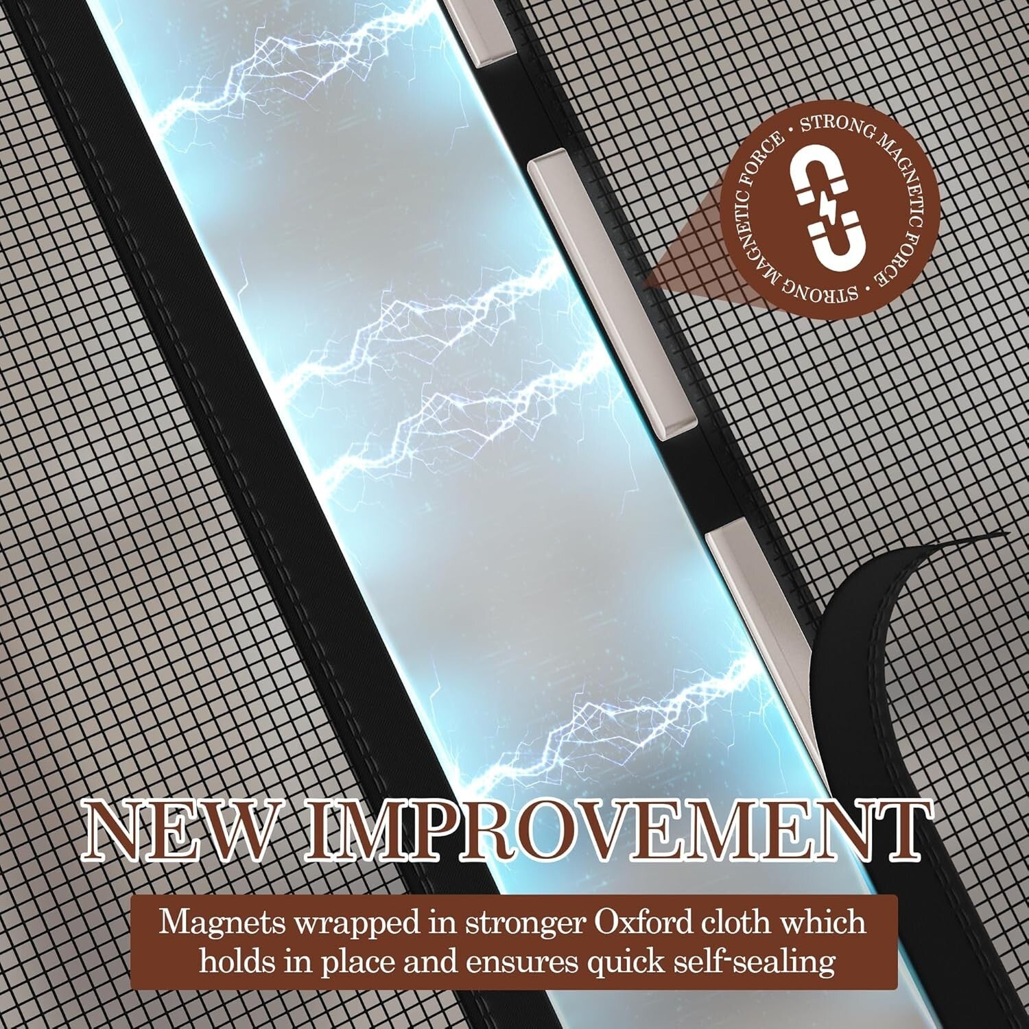 Durable Pet-Friendly Screen Door: Magnetic, Fits 74" x 80" for Easy Entry & Exit