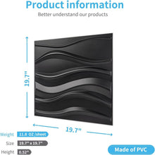 Load image into Gallery viewer, Transform Your Space with 19.7” Wavy PVC Wall Panels - Vintage Style 12-Pack
