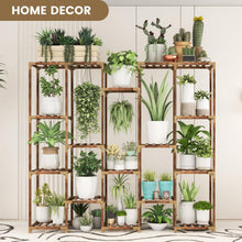Load image into Gallery viewer, Large Capacity Plant Stand - 19 Tiers of Durable Eucalyptus Wood for All Spaces