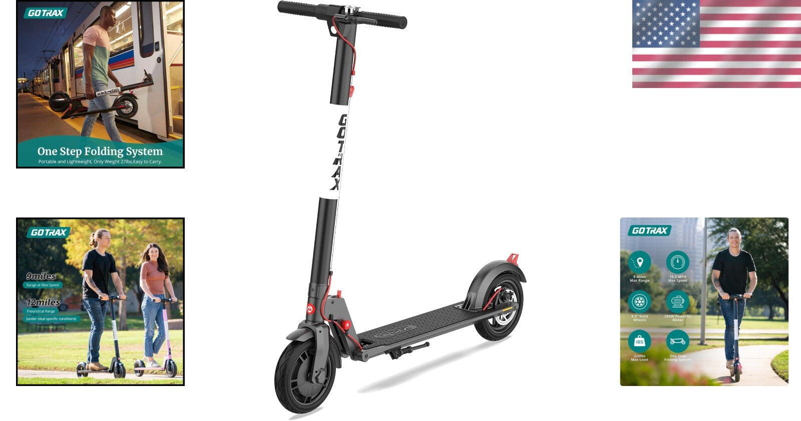 Foldable Electric Scooter with Anti-Puncture Tires - Ideal for Commuting Adults