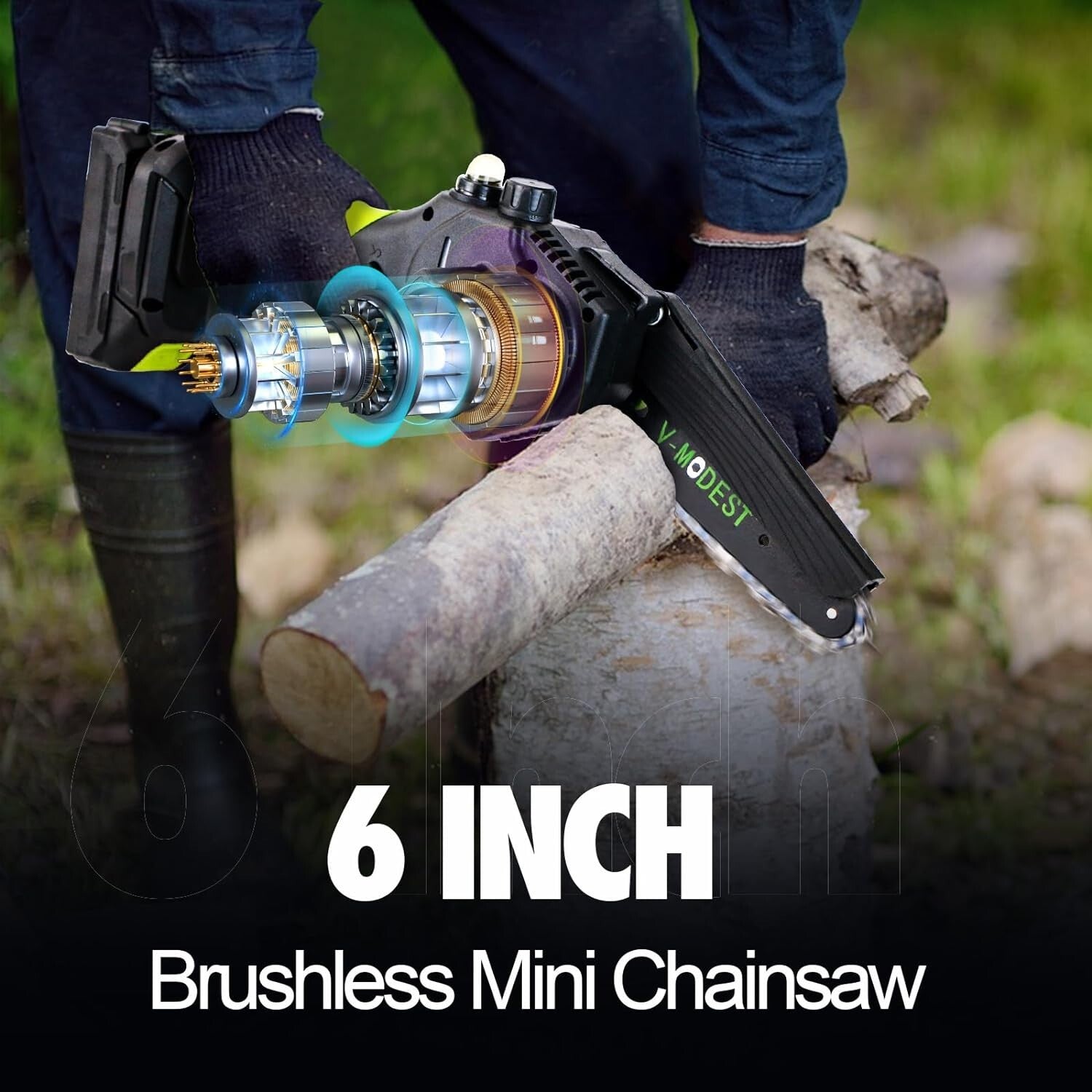 Efficient 5.5 LB 2-in-1 Chainsaw with Automatic Lubrication & Safety Features