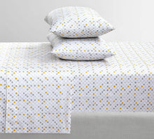 Load image into Gallery viewer, Premium 300 Thread Count Deep Pocket Queen Sheet Set - Breathable Yellow Diamond