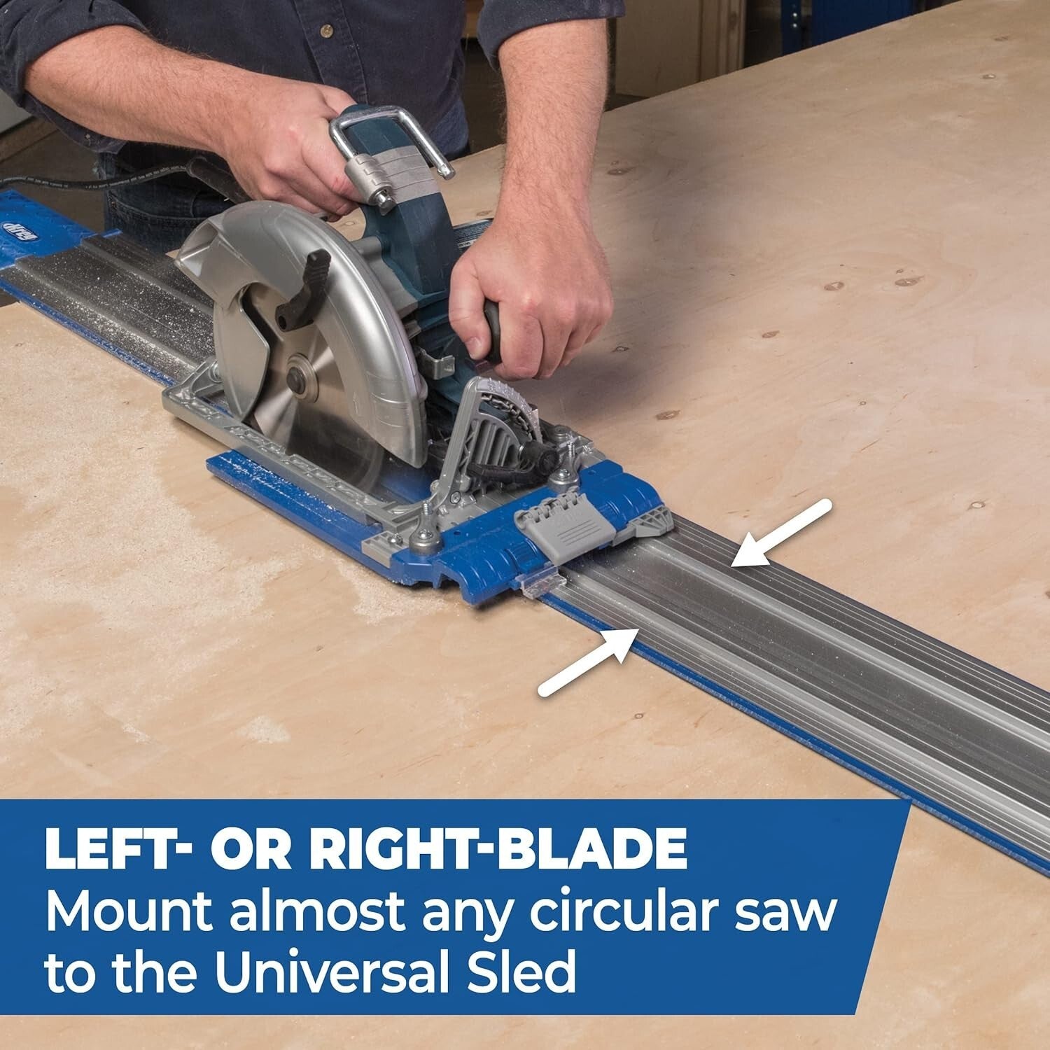 Versatile Track Saw Guide with 26.5" Aluminum Tracks - Ideal for Woodworking