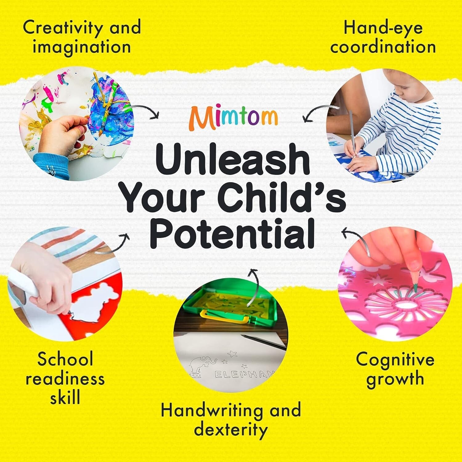 Portable Drawing Kit with Stencils: Ideal Arts & Crafts for Children Ages 4-8