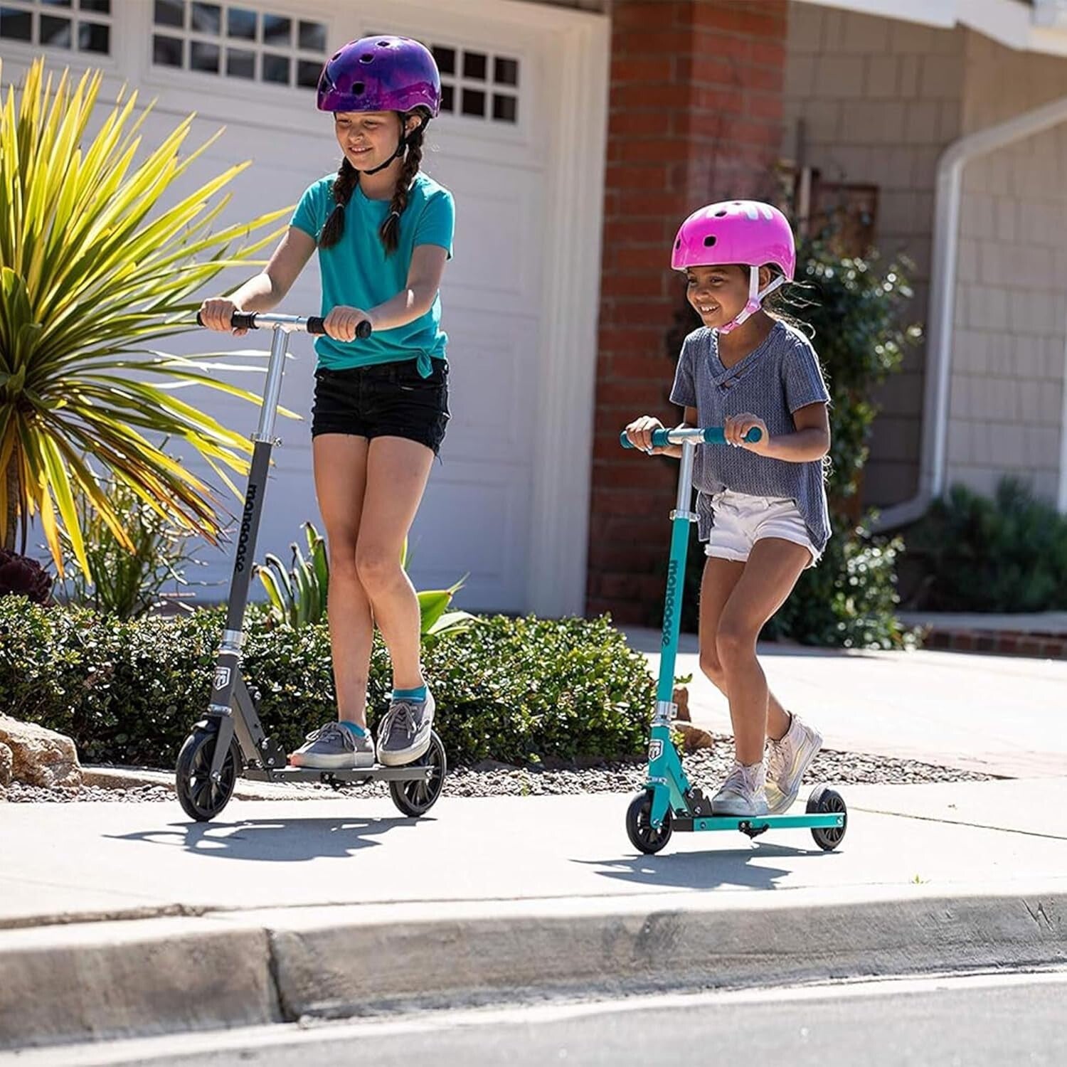 Adjustable Height Kick Scooter with 180mm Wheels - Quick-Release & Lightweight