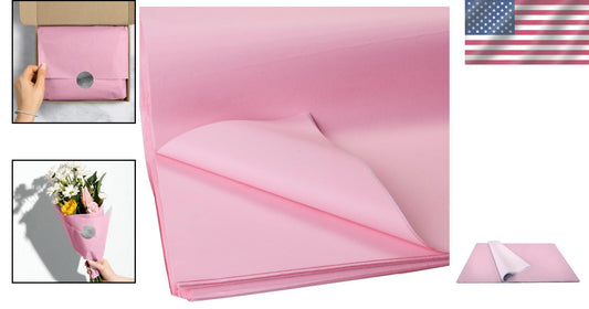 Bulk Pastel Pink 480-Sheet Recycled Tissue Paper, 20" x 30" Eco-Friendly Sheets