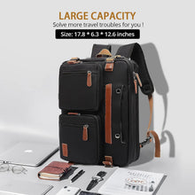 Load image into Gallery viewer, Versatile 3-in-1 Laptop Bag for Men: Backpack, Briefcase &amp; Messenger, 17.3 Inch
