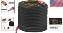 Load image into Gallery viewer, High-Pressure 50FT Rubber Hose for Power Washers - 3/8 Quick Connect, 4000 PSI