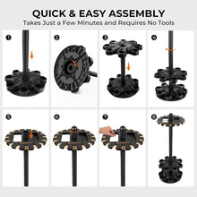 Load image into Gallery viewer, Durable 16 Rod Fishing Rack with Rotating Base &amp; Foam Inserts for Gear Storage