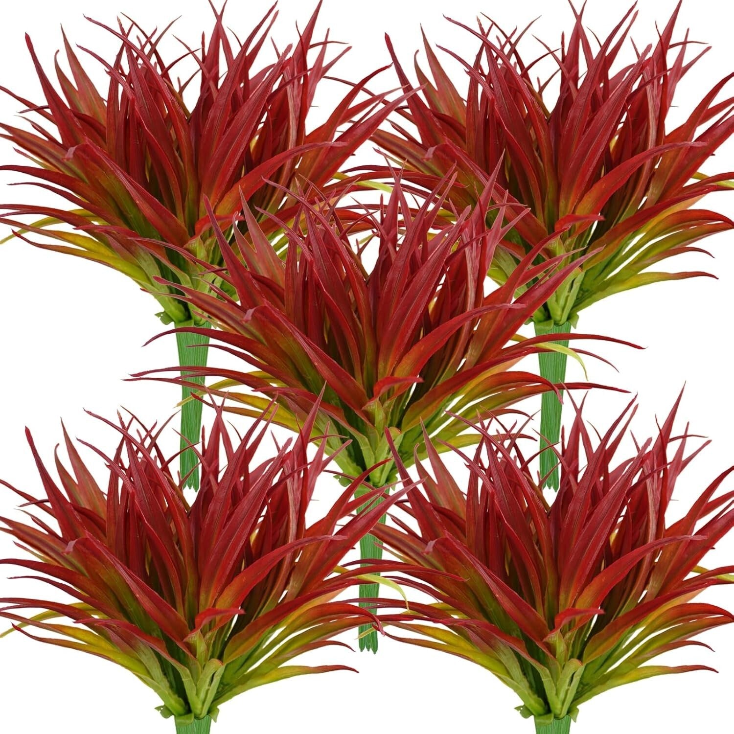 Chic 32-Piece Fake Grass Plants Set - Weather-Resistant Greenery for Any Space