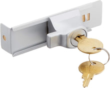 Load image into Gallery viewer, Modern Aluminum Showcase Lock with Peel-and-Stick Feature - Two Keys Included