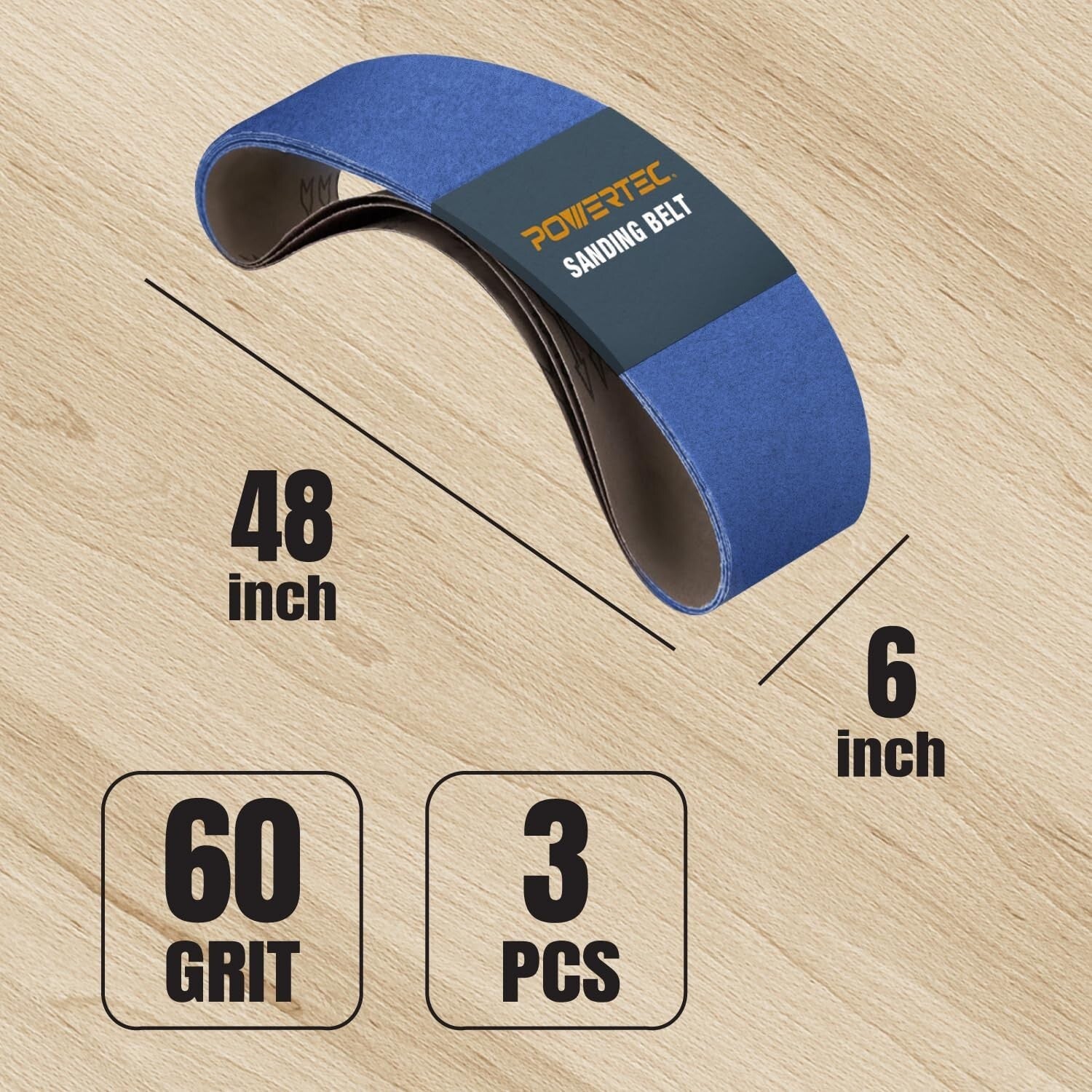 High-Performance 6 x 48 Inch Zirconia Sanding Belts - Cost-Effective 9PK Set