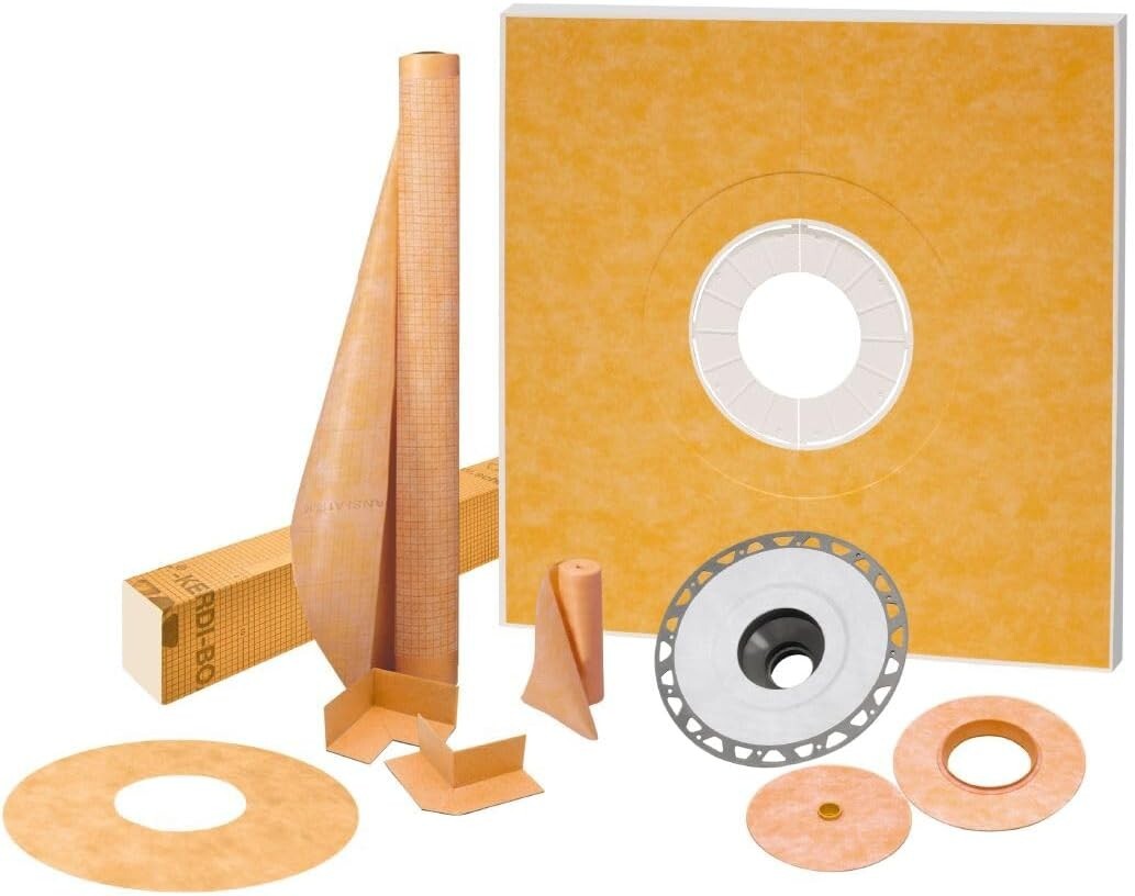 Durable Stainless Steel Kerdi Shower Tray Kit - 48" x 48" Vapor-Tight Solution