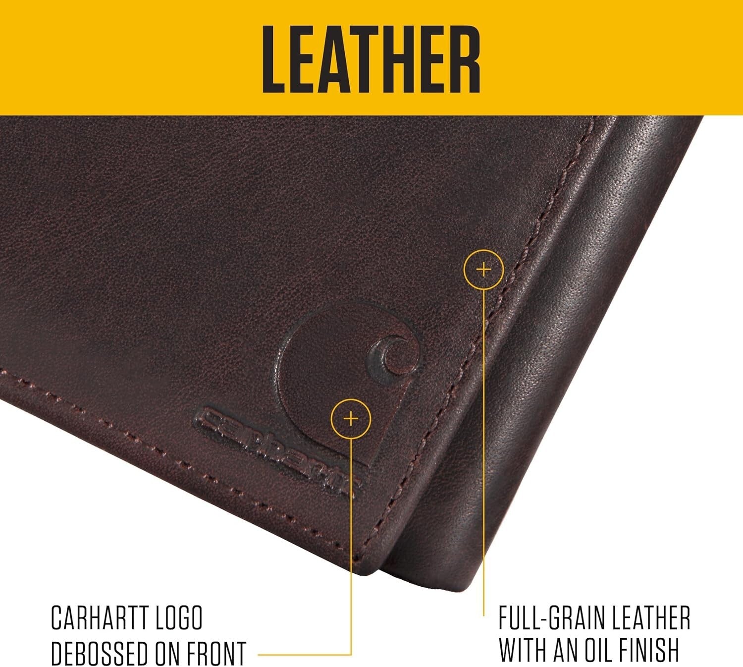 Durable Men's Wallet in 100% Oil-Finished Leather - Multiple Styles Available