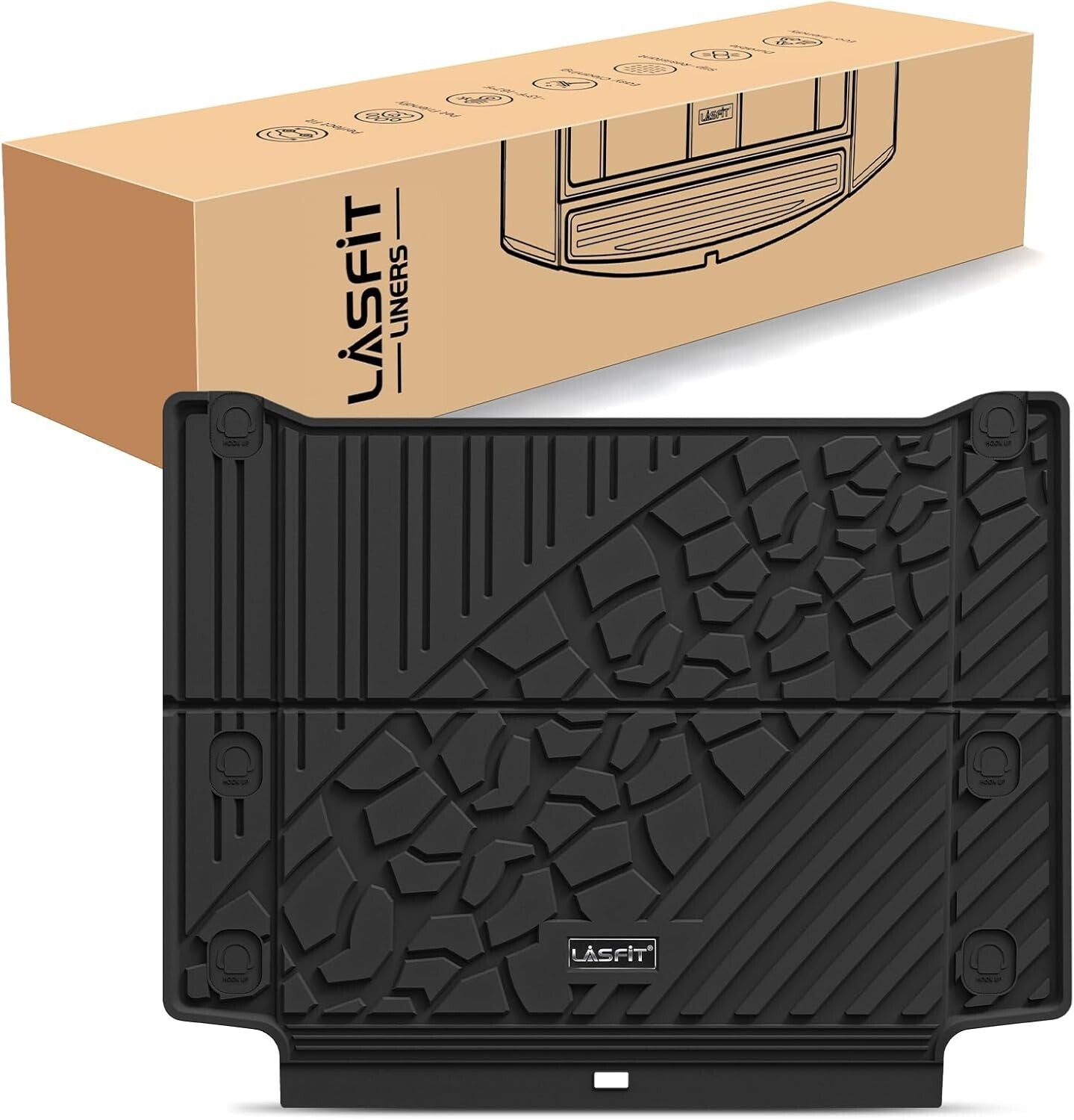 Durable All-Weather Cargo Mat for Jeep Wrangler Unlimited 4XE 2021-2025 Edition