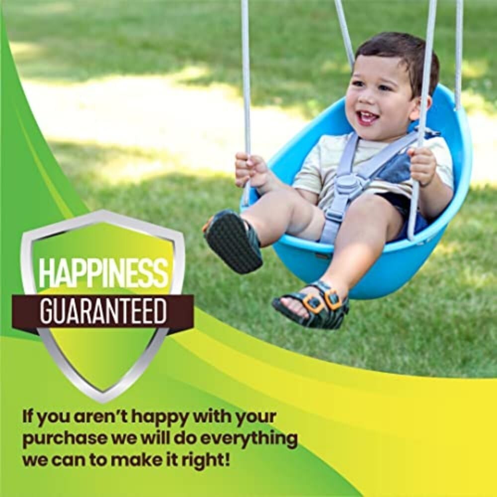 Adjustable Toddler Swing with 3-Point Harness - Perfect for Ages 6-36 Months