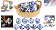 Load image into Gallery viewer, Versatile 9-Piece Set of Glazed Ceramic Balls for Farmhouse and Eclectic Styles
