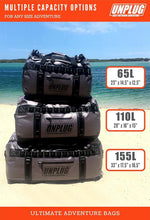 Load image into Gallery viewer, Ultimate Waterproof Adventure Bag | 65L Heavy Duty Duffle for Outdoor Activities