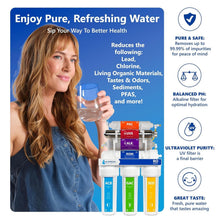 Load image into Gallery viewer, Compact RO Water Filtration System with UV &amp; Alkaline Technology - 4 Gallon Tank