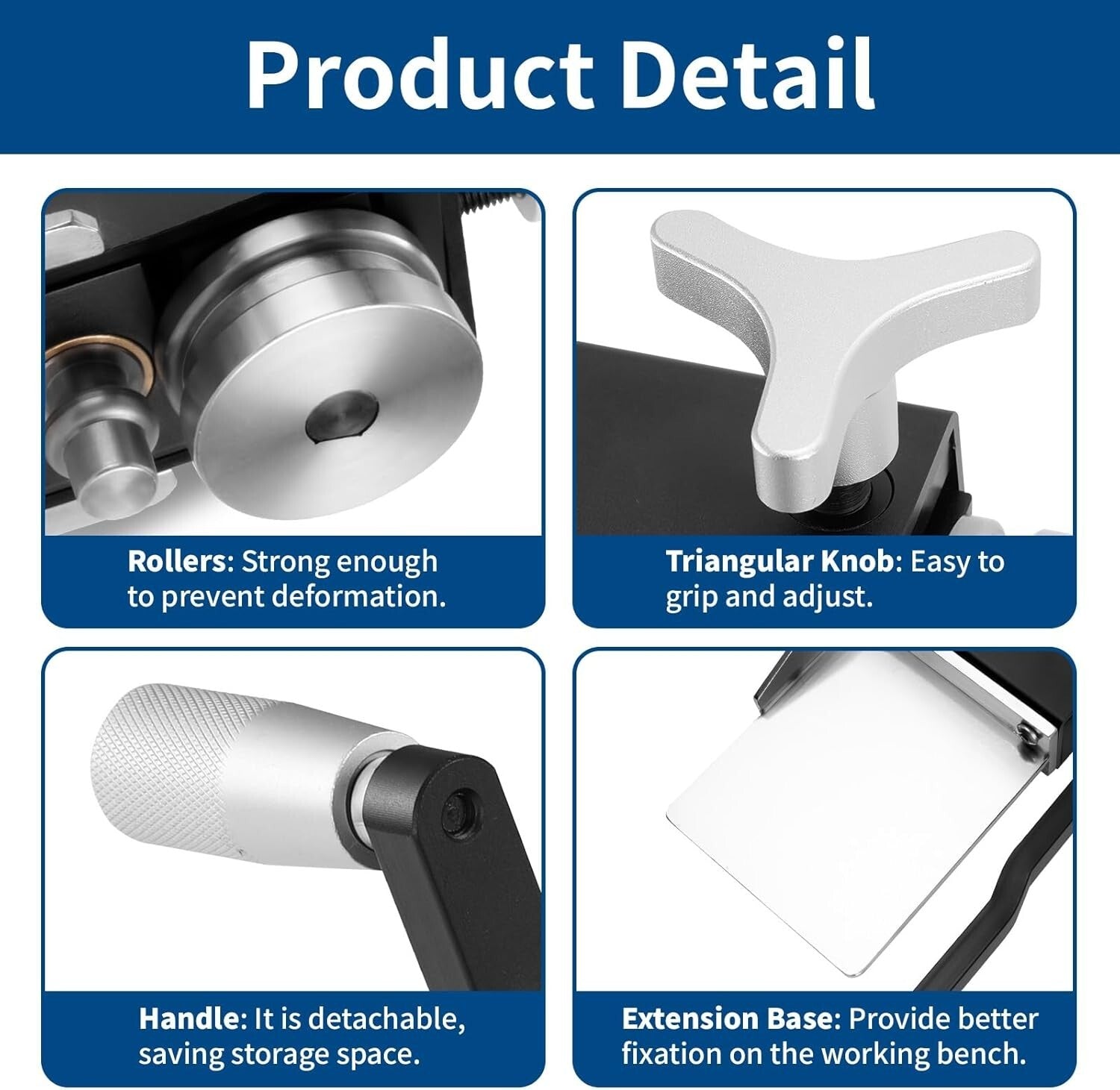 Durable Tubing Bead Roller Tool with Removable Handle - Ideal for Automotive Use